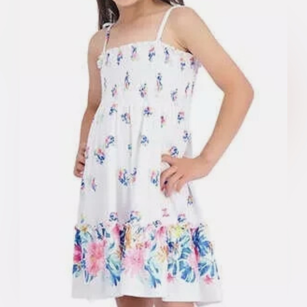 NEW Tommy Bahama Toddler Girls Smocking Floral Dress Size 3T Springs Hawaii